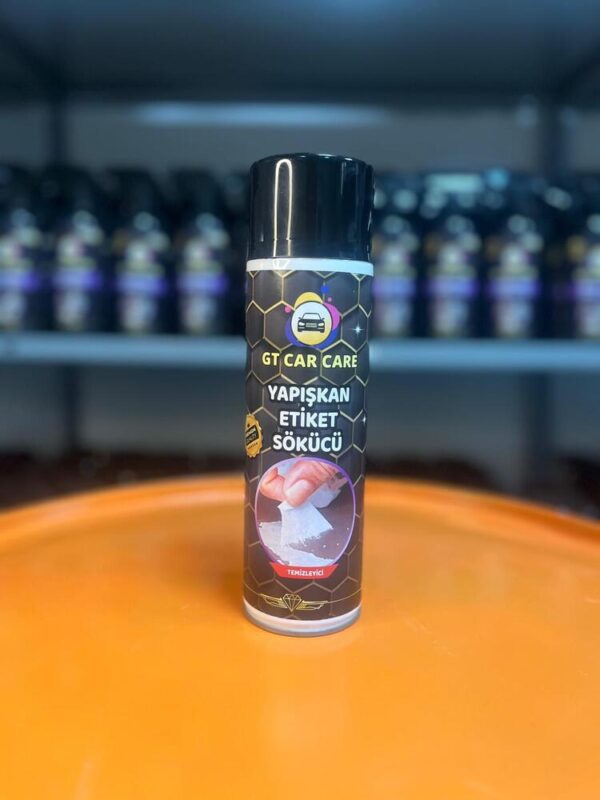 GT Car Care Yapışkan Etiket Sökücü Sprey (Aerosol) 500ml - Araç, ev ve beyaz eşya yüzeylerindeki etiket ve bant kalıntılarını hızlı temizler